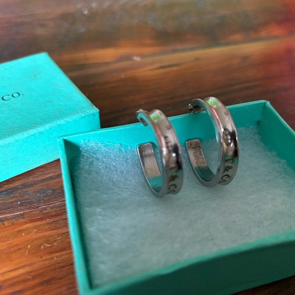 Tiffany & Co. 1837 Sterling Silver Hoop Earrings Circa 1997 - Picture 6 of 9